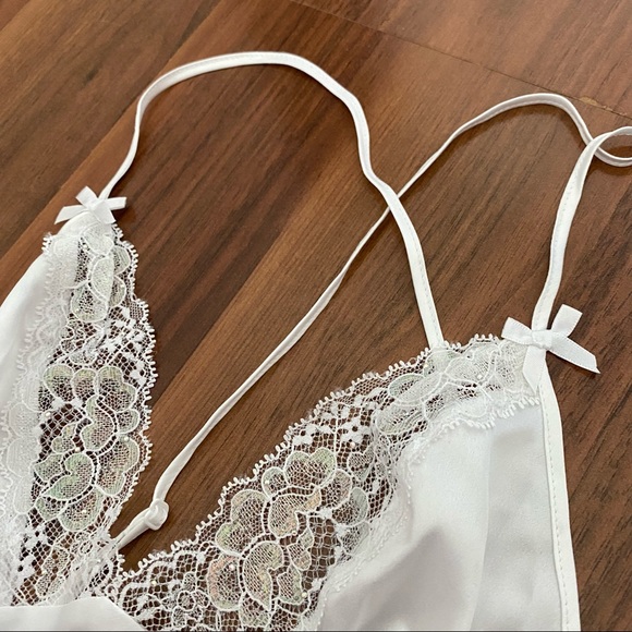 NEW VICTORIAS SECRET CAMI SET WHITE LACE Bridal - Picture 10 of 13